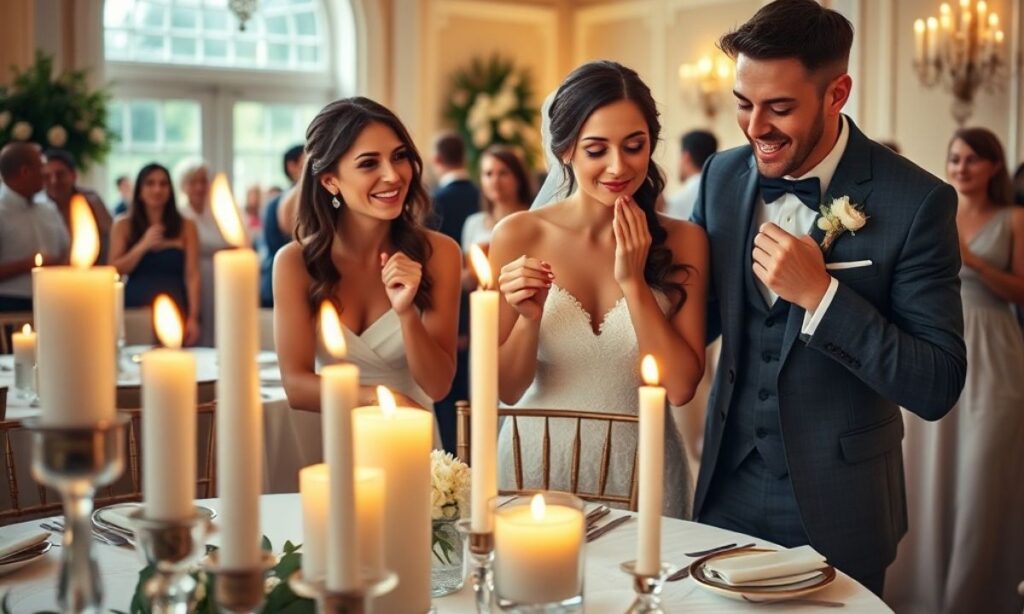 Candle puns for wedding