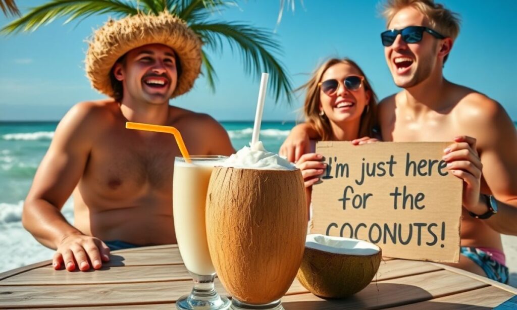 Coconut Puns Captions