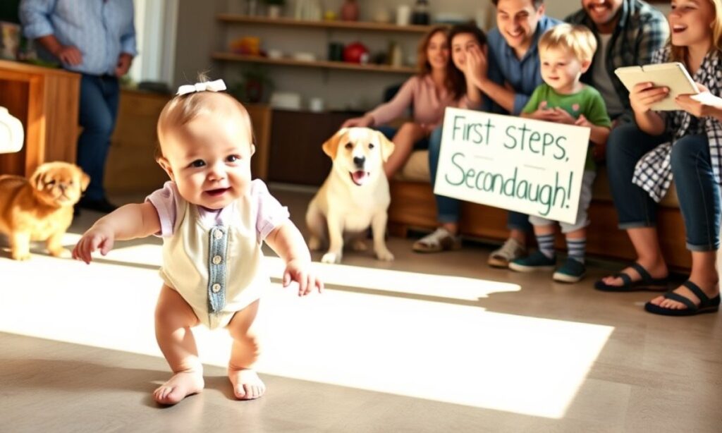 First Steps and First Words Celebratory Baby Milestone Puns
