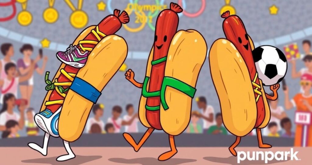 Sports Wieners Hot Dog Puns That Go For Gold